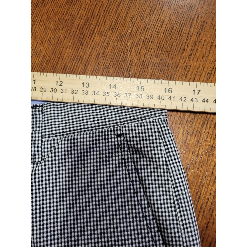 J.Crew Chino Shorts Men 31 Black White Gingham 11" Inseam Cotton Preppy Casual - Picture 6 of 9